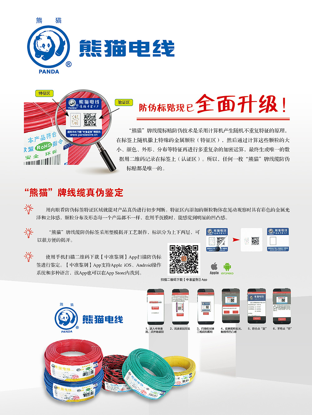 “熊貓”牌電線、電線纜真?zhèn)舞b定